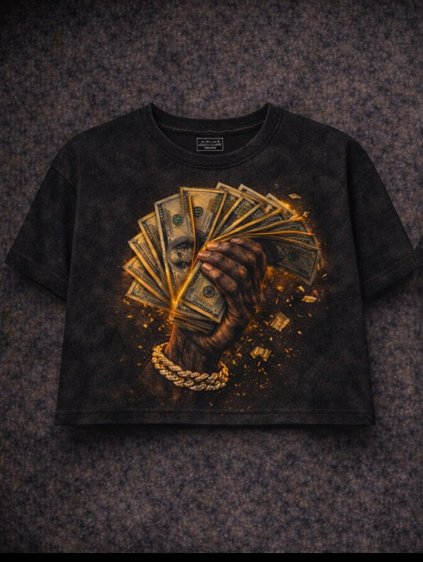 EVLV Money Moves Cropped Tee